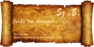 Szőke Botond névjegykártya
